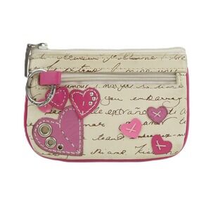 Fossil Hearts Leather Zip Coin Card Case